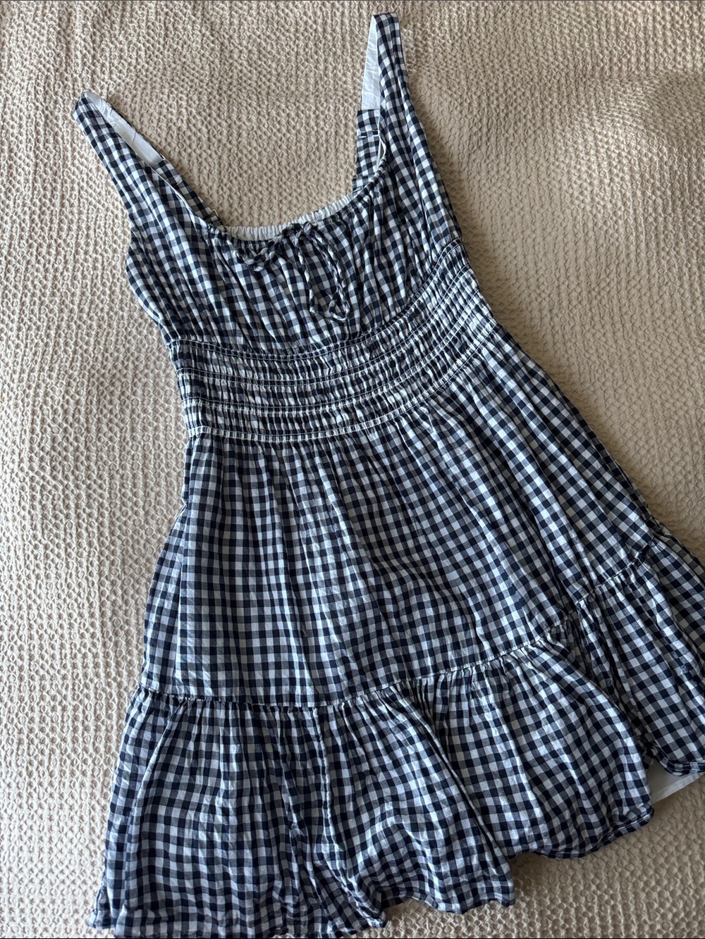 Abercrombie & Fitch Women’s Gingham Mini Sundress, Medium Tall